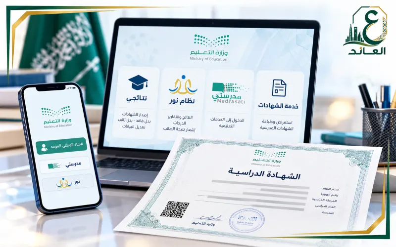 استخراج الشهادة المدرسية برقم الهوية إلكترونيًا عبر منصة نتائجي ونظام نور