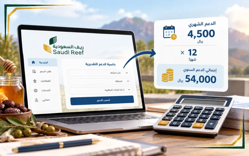 أمثلة حساب دعم ريف بالأرقام