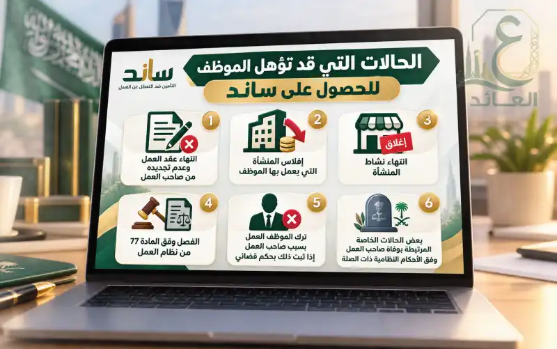 الحالات التي قد تؤهل الموظف للحصول على ساند