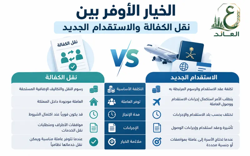 مقارنة نقل الكفالة والاستقدام الجديد