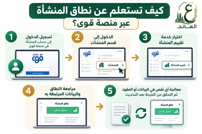 كيف تستعلم عن نطاق المنشأة عبر منصة قوى؟