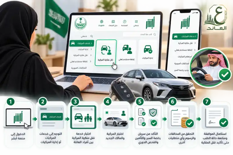 نقل ملكية لوحة سيارة السعودية