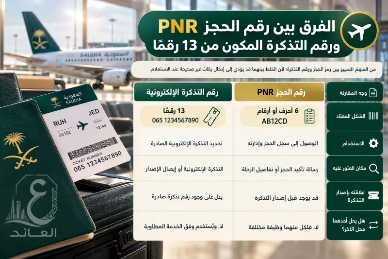 رقم الحجز PNR 