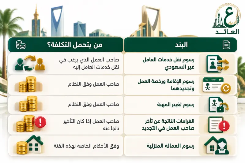 رسوم نقل الكفالة