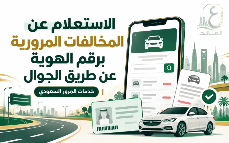 الاستعلام عن المخالفات المرورية برقم الهوية عن طريق الجوال في السعودية.